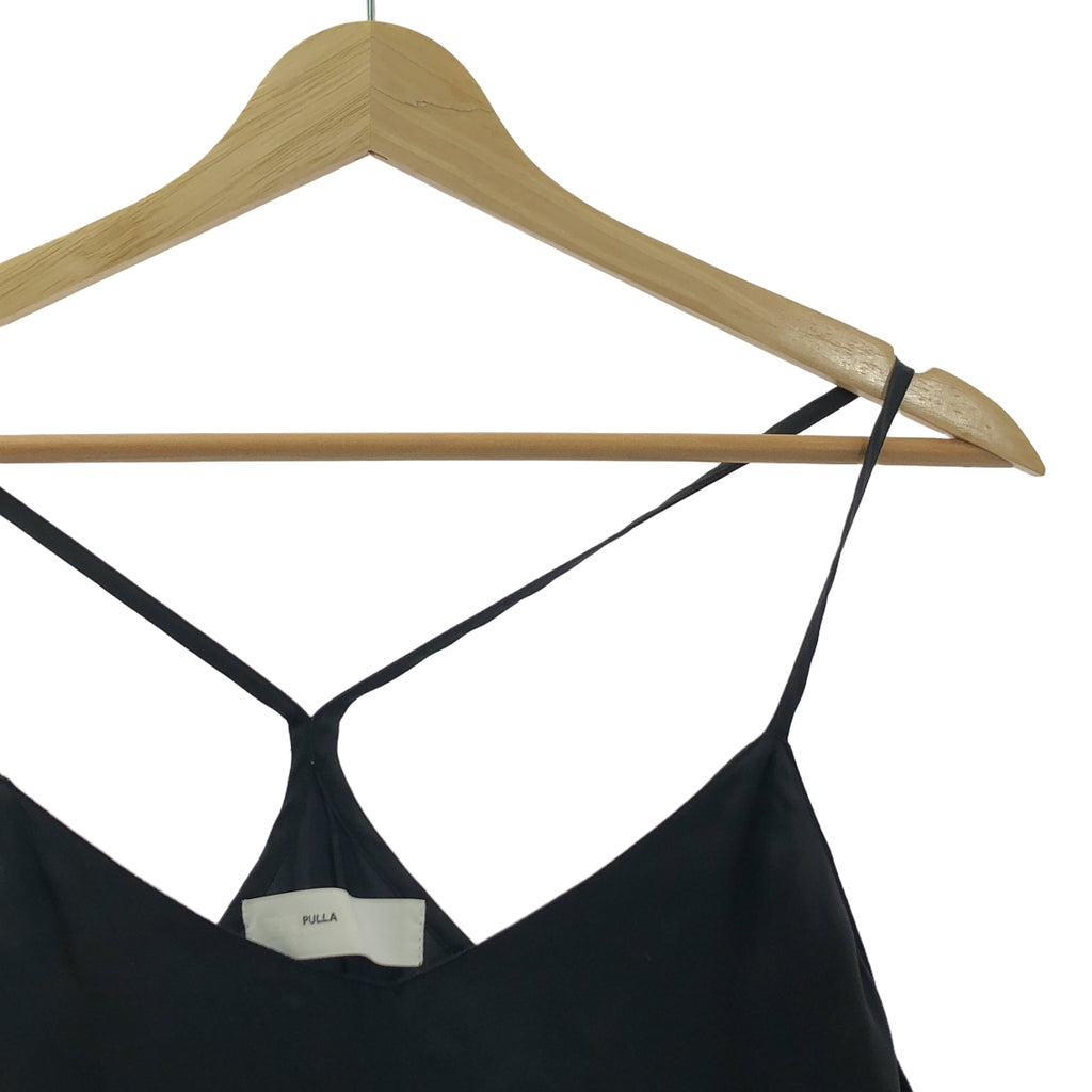 TOGA PULLA / トーガプルラ | Inner dress 2 フリル キャミソール ワンピース | 36 | ブラック/パープル | レディース