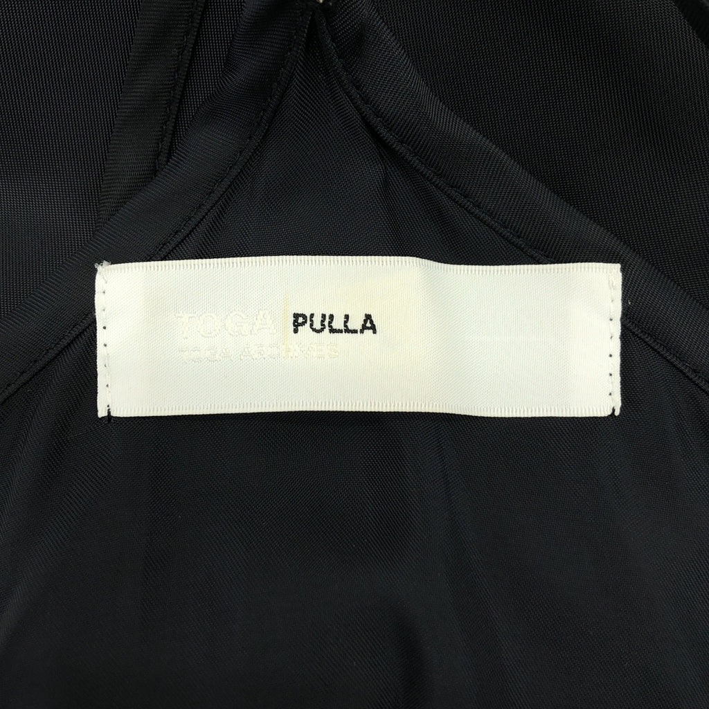 TOGA PULLA / トーガプルラ | Inner dress 2 フリル キャミソール ワンピース | 36 | ブラック/パープル | レディース