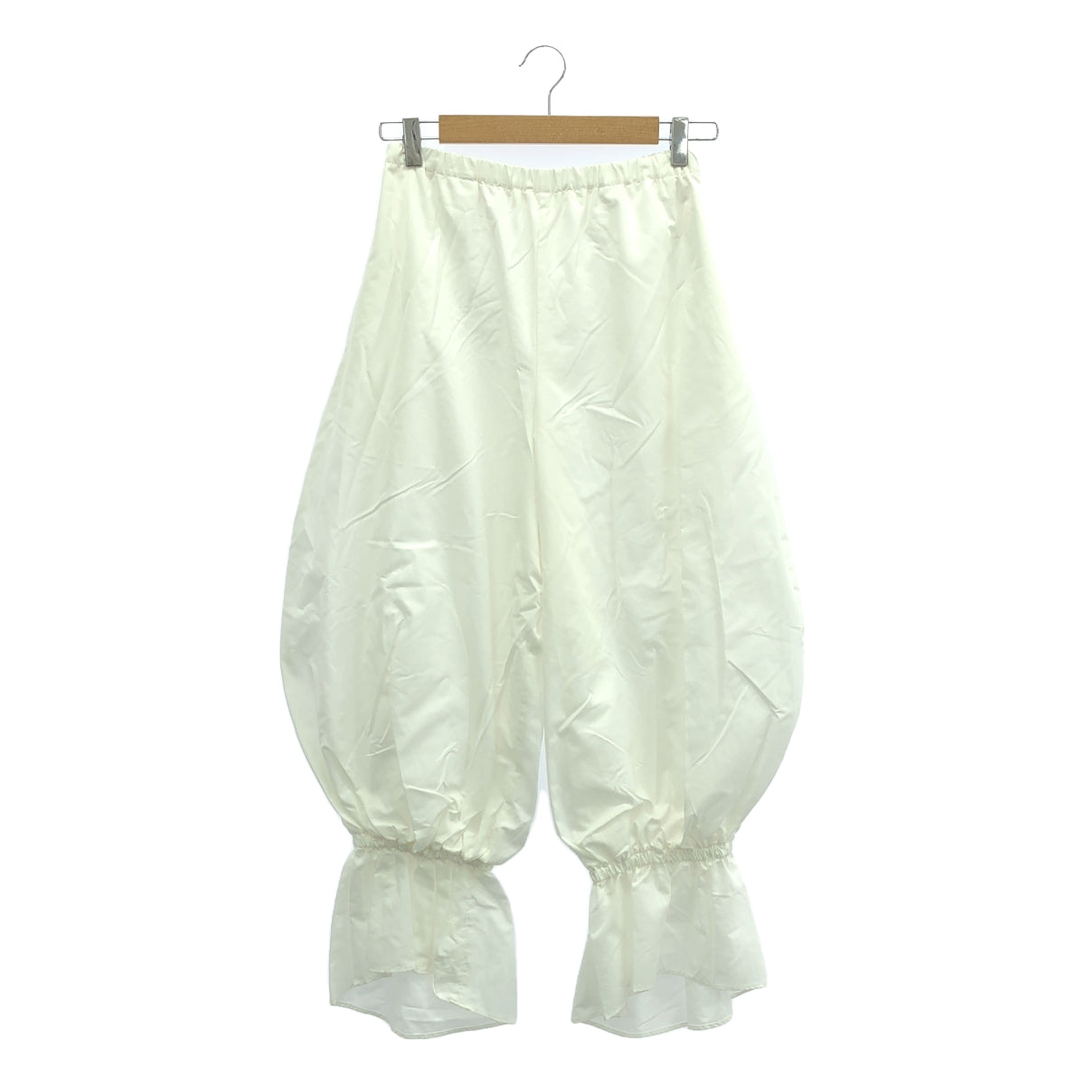 折疊 | 2021春夏 | GIZA 寬褶邊燈籠褲 | 36 |白色 |女性的