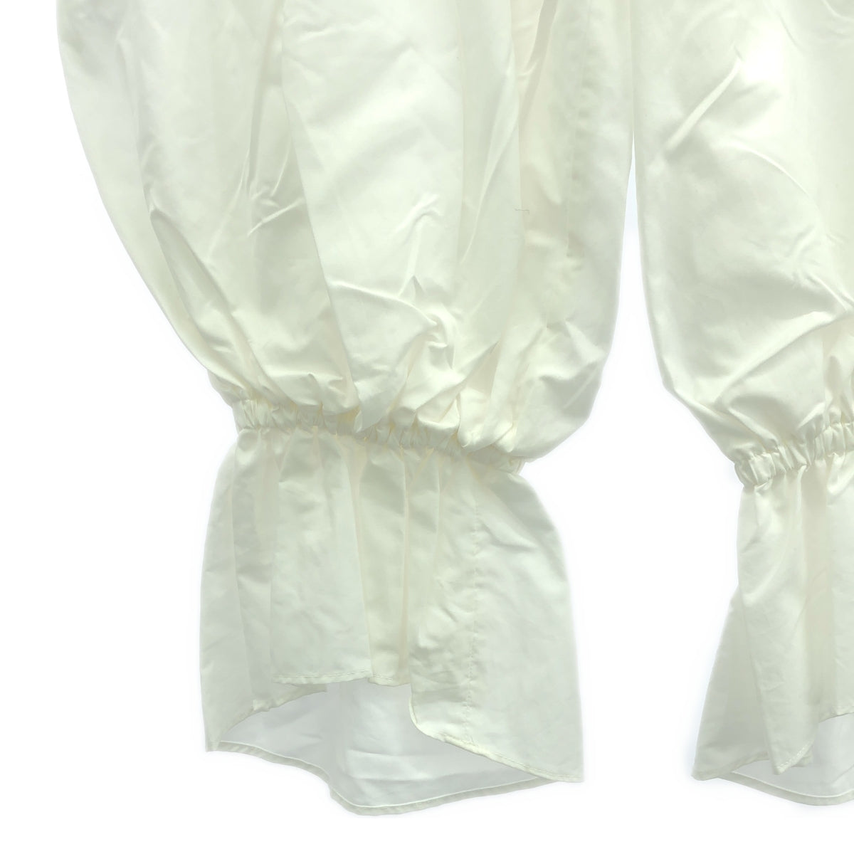 折疊 | 2021春夏 | GIZA 寬褶邊燈籠褲 | 36 |白色 |女性的