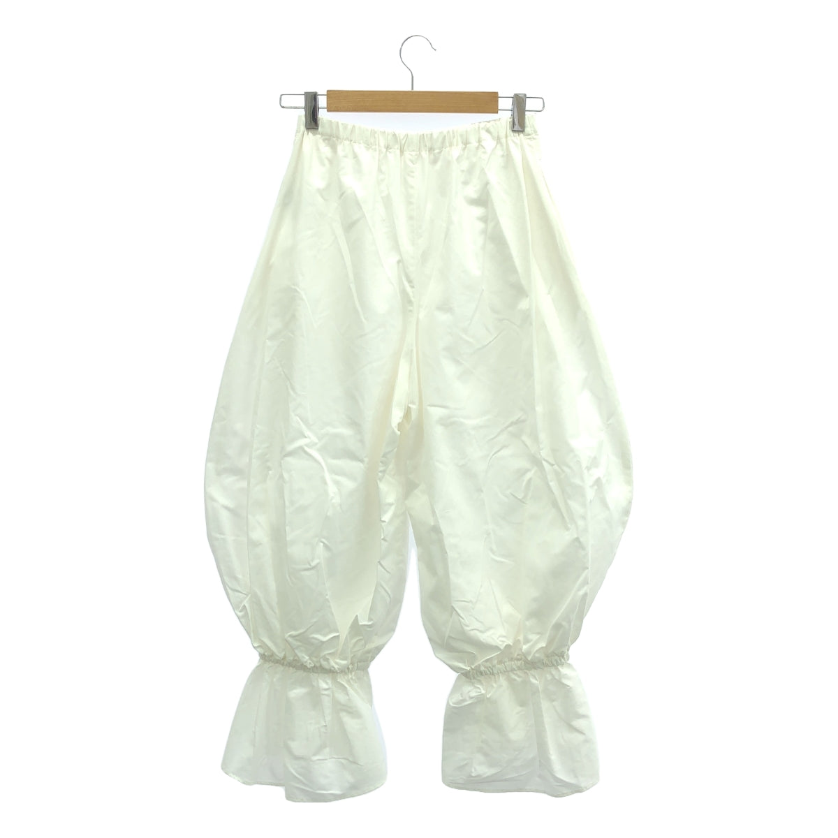 折疊 | 2021春夏 | GIZA 寬褶邊燈籠褲 | 36 |白色 |女性的