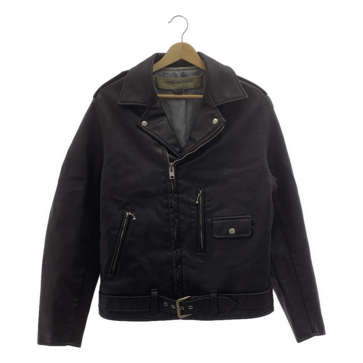 JUNYA WATANABE COMME des GARCONS / 준야와타나베 | 가죽 스터드 더블 라이더스 재킷 / 총 안감 | S | 블랙 | 여성