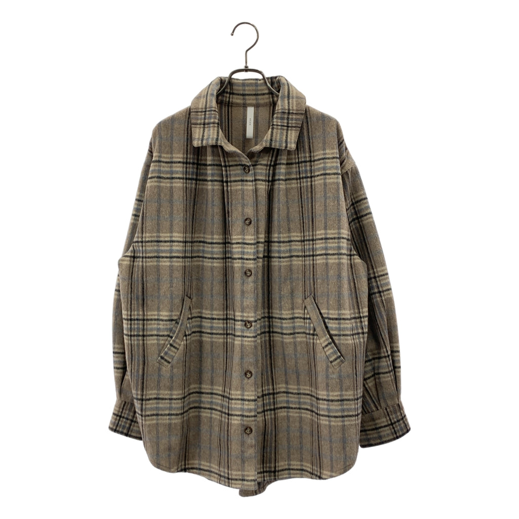 Kelen / ケレン | OVER SHIRT COAT ウール混 チェック シャツ コート | M | レディース