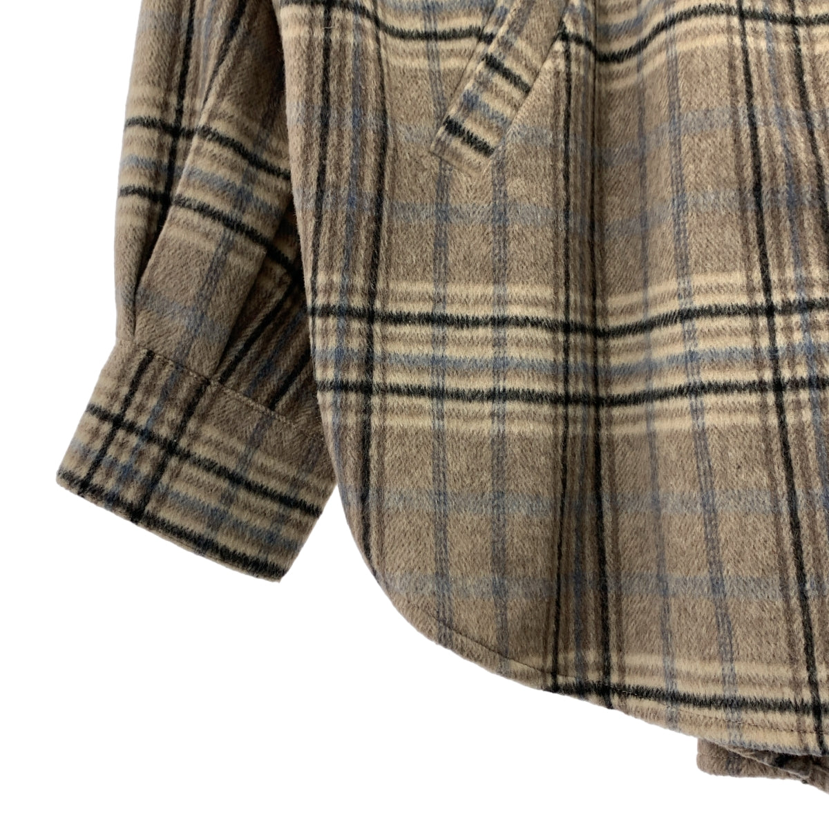 Kelen / ケレン | OVER SHIRT COAT ウール混 チェック シャツ コート | M | レディース