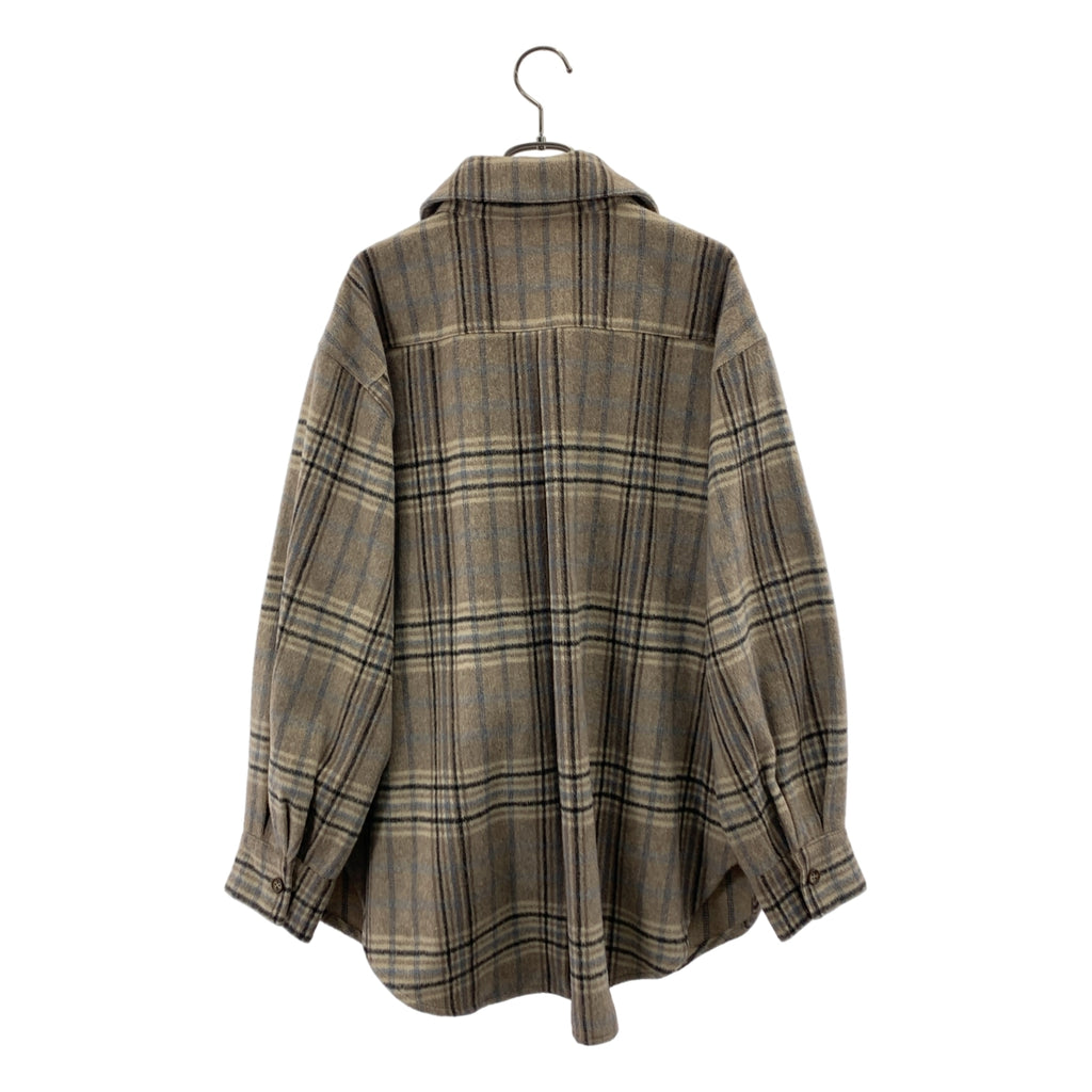 Kelen / ケレン | OVER SHIRT COAT ウール混 チェック シャツ コート | M | レディース