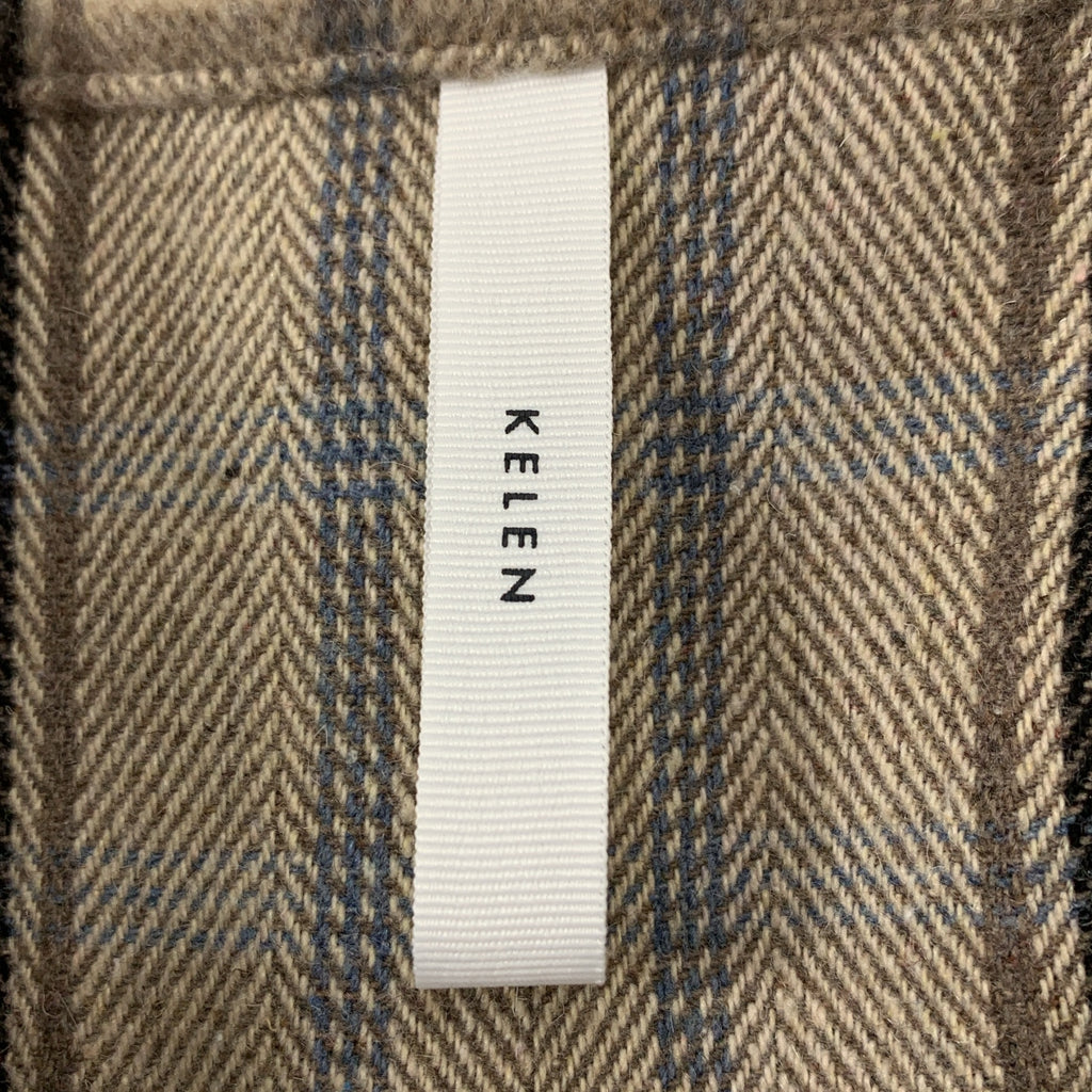Kelen / ケレン | OVER SHIRT COAT ウール混 チェック シャツ コート | M | レディース