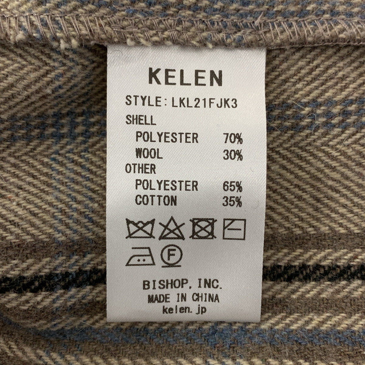 Kelen / ケレン | OVER SHIRT COAT ウール混 チェック シャツ コート | M | レディース