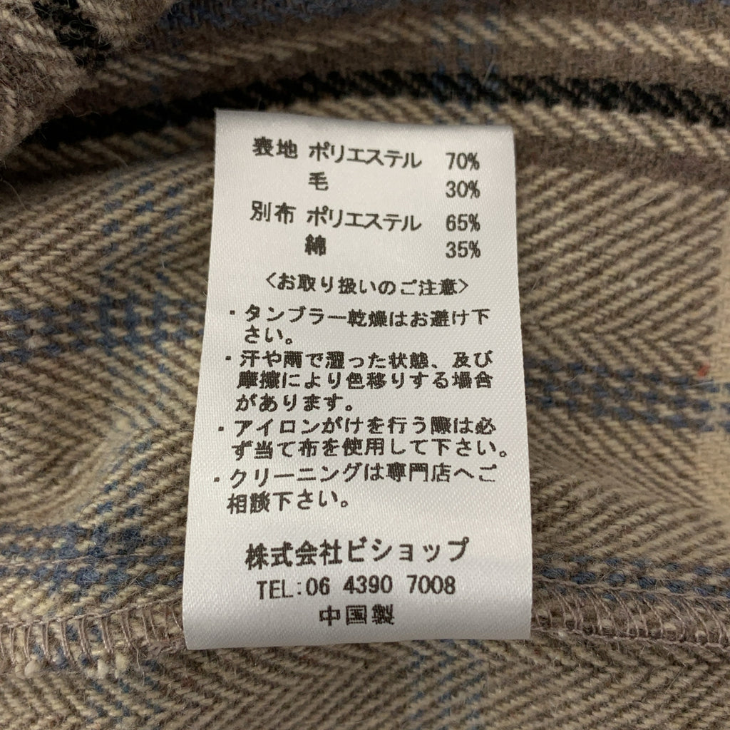 Kelen / ケレン | OVER SHIRT COAT ウール混 チェック シャツ コート | M | レディース