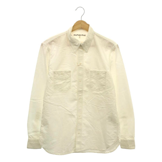 【美品】  DAILY WARDROBE INDUSTRY / デイリー ワードローブ インダストリー | 1st STANDARD SHIRT / チンストラップ ワークシャツ | 1 | ホワイト | メンズ