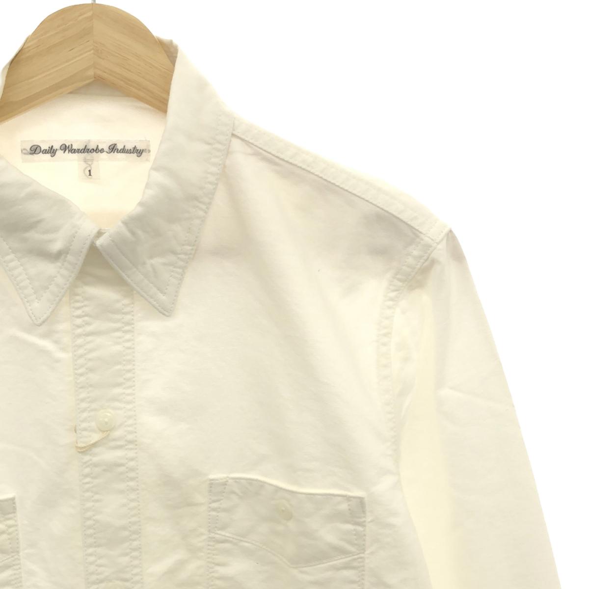 [Good Condition] DAILY WARDROBE INDUSTRY | 1st STANDARD SHIRT | Chin Strap Work Shirt | 1 | White | Men's