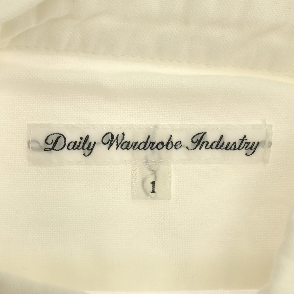 [Good Condition] DAILY WARDROBE INDUSTRY | 1st STANDARD SHIRT | Chin Strap Work Shirt | 1 | White | Men's