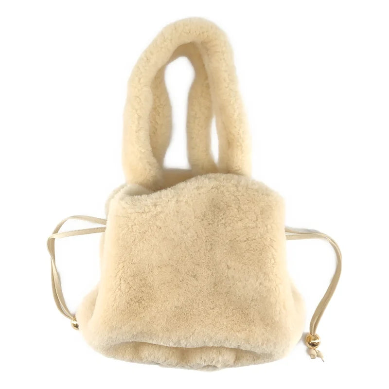 BOTTEGA VENETA / 寶緹嘉 | LAMB SHEARING 粥色托特包 |