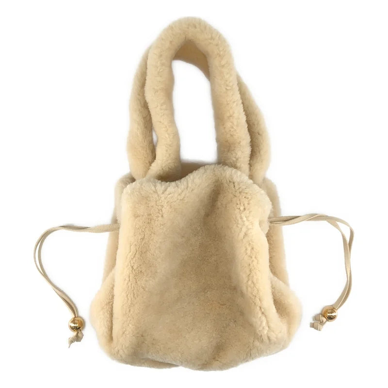 BOTTEGA VENETA / 寶緹嘉 | LAMB SHEARING 粥色托特包 |