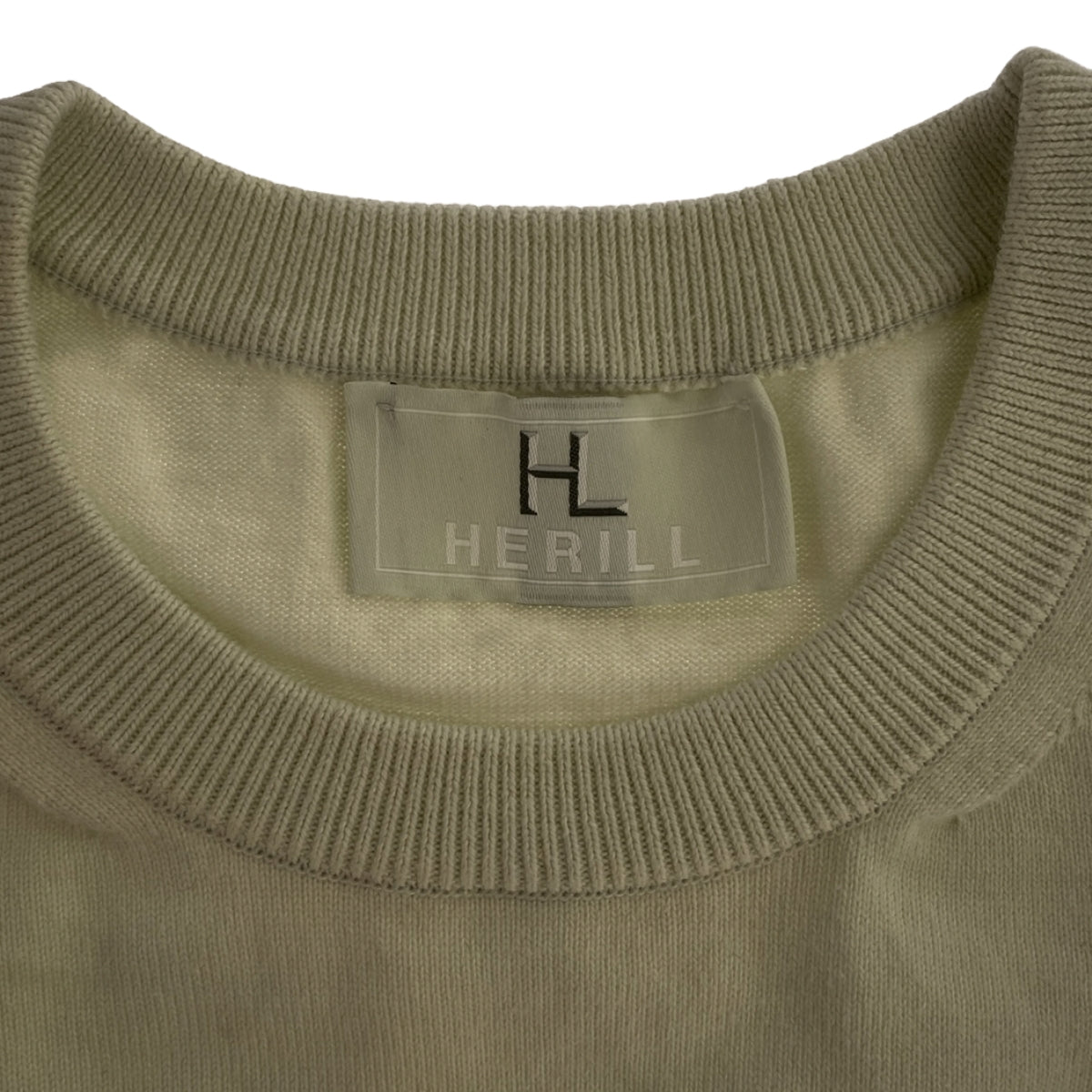 HERILL / Heril | 2021SS | Cotton L/S Crewneck Cotton Crewneck Knit | 2 | HERILL / Light Green | Men's