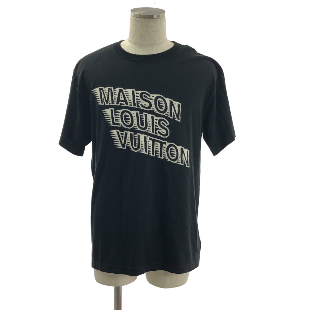 Louis Vuitton / ルイヴィトン | コットン シルク ロゴ インターシャ ニット セーター | L | メンズ