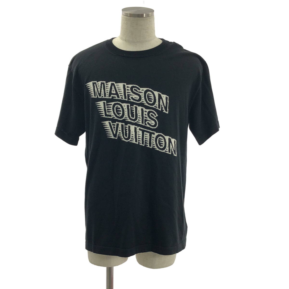 Louis Vuitton / ルイヴィトン | コットン シルク ロゴ インターシャ ニット セーター | L | メンズ