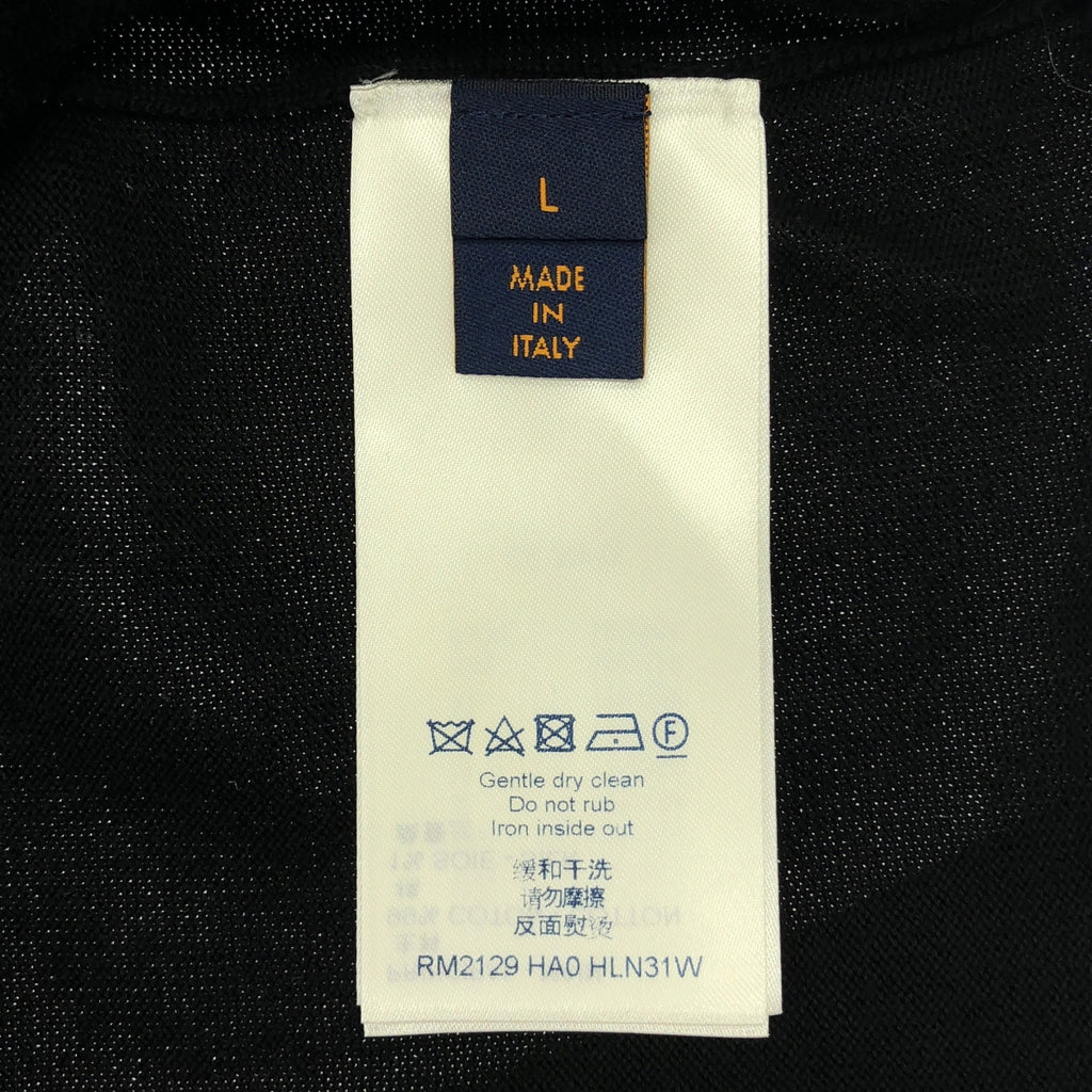 Louis Vuitton / ルイヴィトン | コットン シルク ロゴ インターシャ ニット セーター | L | メンズ