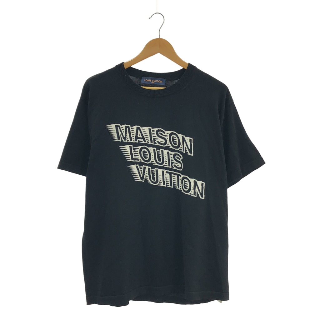 Louis Vuitton / ルイヴィトン | コットン シルク ロゴ インターシャ ニット セーター | L | メンズ