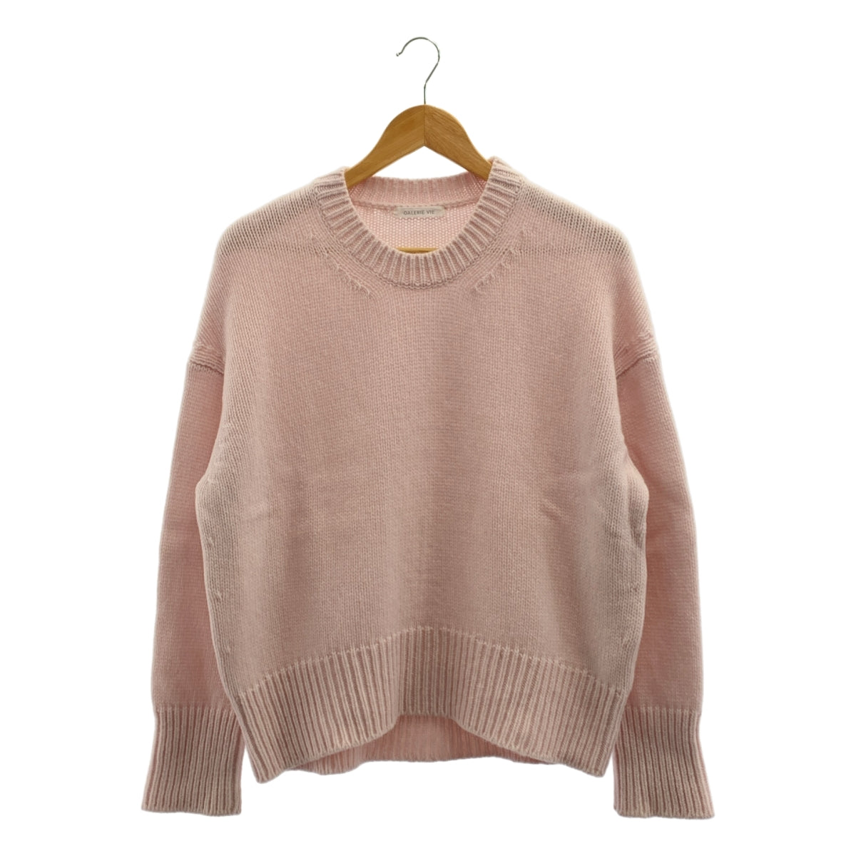 ギャルリーヴィーファインウールクルーネックプルオーバー　ライトピンク GALERIE VIE（ギャルリー ヴィー）の「□□□ファインウール クルー
