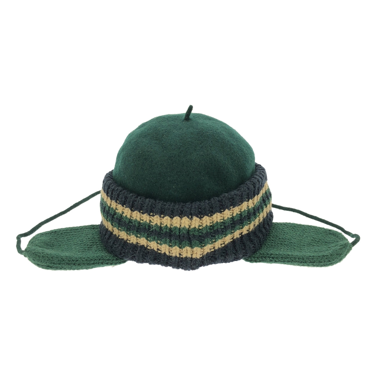 [狀況良好] 覆蓋 |羊毛針織帽 / 男女通用 | 58 |綠色/海軍藍|男士