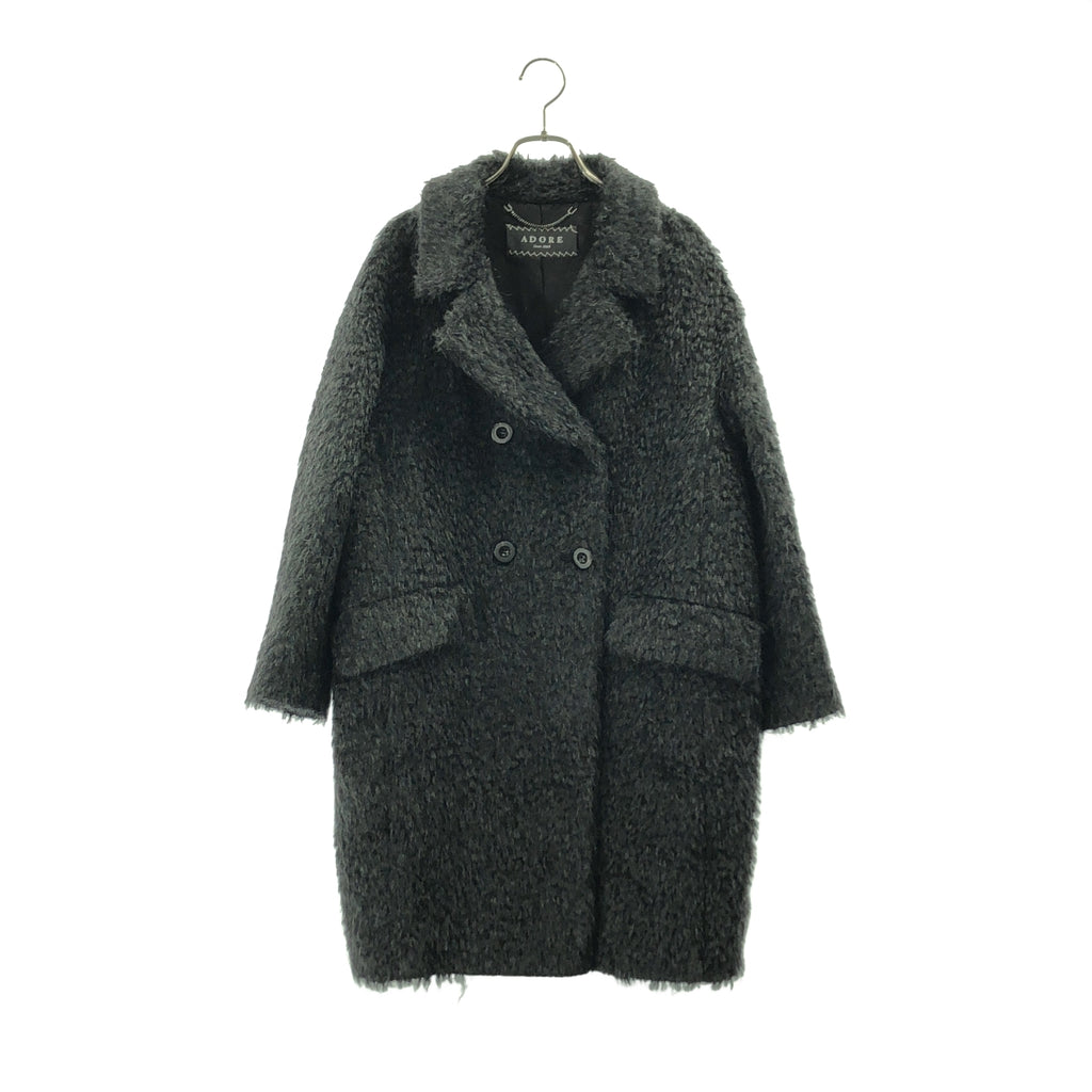 ADORE / アドーア | シャギー ダブルブレスト チェスター コート | 36 | レディース