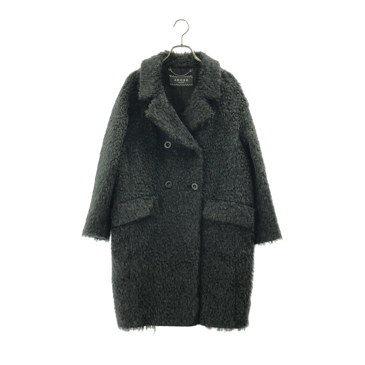 ADORE / アドーア | シャギー ダブルブレスト チェスター コート | 36 | レディース
