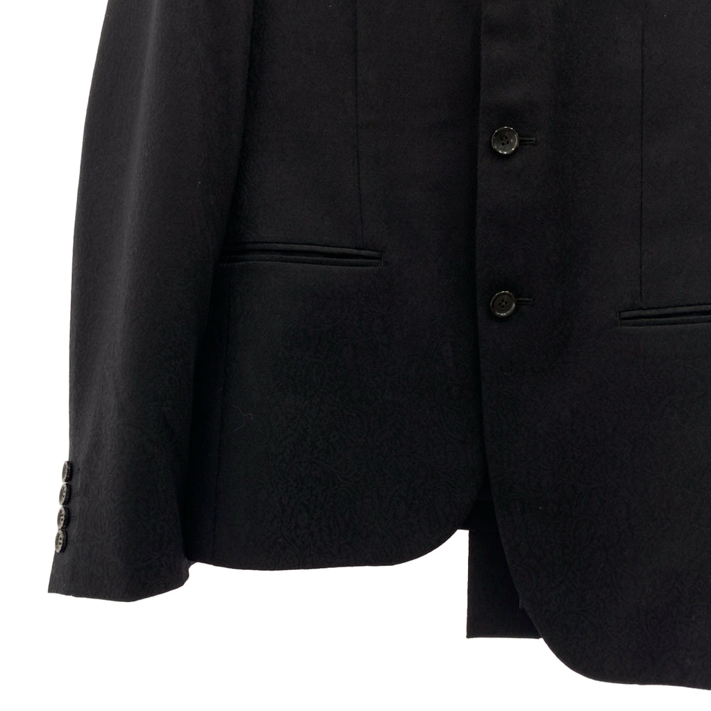 COMME des GARCONS HOMME DEUX / 꼼데가르송옴므듀 | 2024AW | 자카드 비대칭 테일러드 재킷 | S | 블랙 | 남성