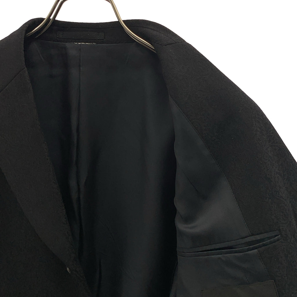 COMME des GARCONS HOMME DEUX / 꼼데가르송옴므듀 | 2024AW | 자카드 비대칭 테일러드 재킷 | S | 블랙 | 남성