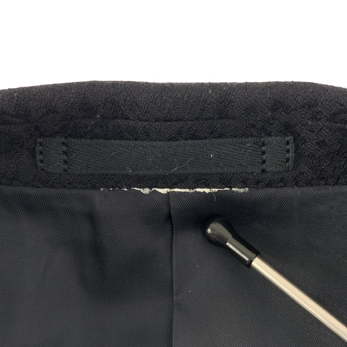 COMME des GARCONS HOMME DEUX / 꼼데가르송옴므듀 | 2024AW | 자카드 비대칭 테일러드 재킷 | S | 블랙 | 남성