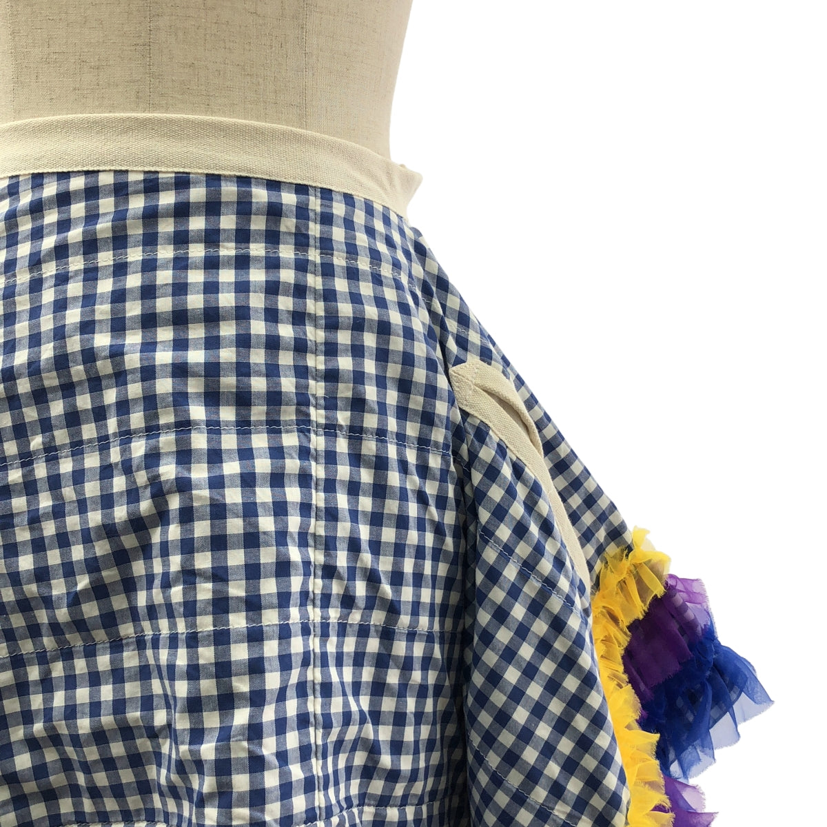 tricot COMME des GARÇONS | 2016 春夏 | 格紋薄紗對接不對稱半身裙 | M 碼 | 女款