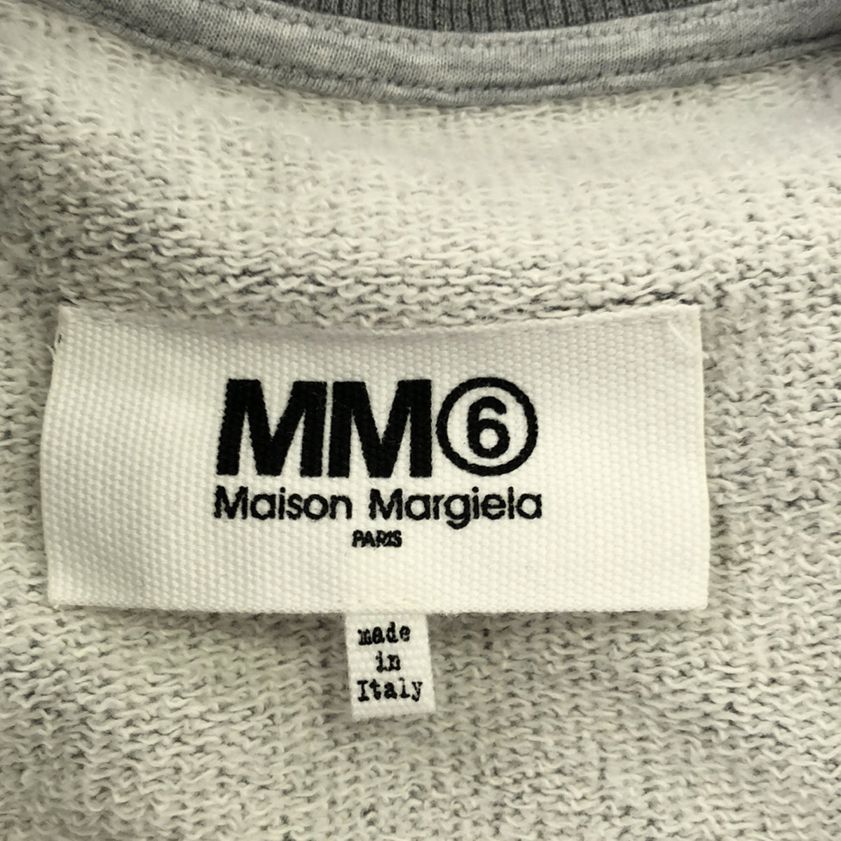 MM6 Maison Margiela / エムエムシックスメゾンマルジェラ | 2021AW | クルーネック サイドスリット ロゴ スウェット ワンピース | XS | グレー | レディース