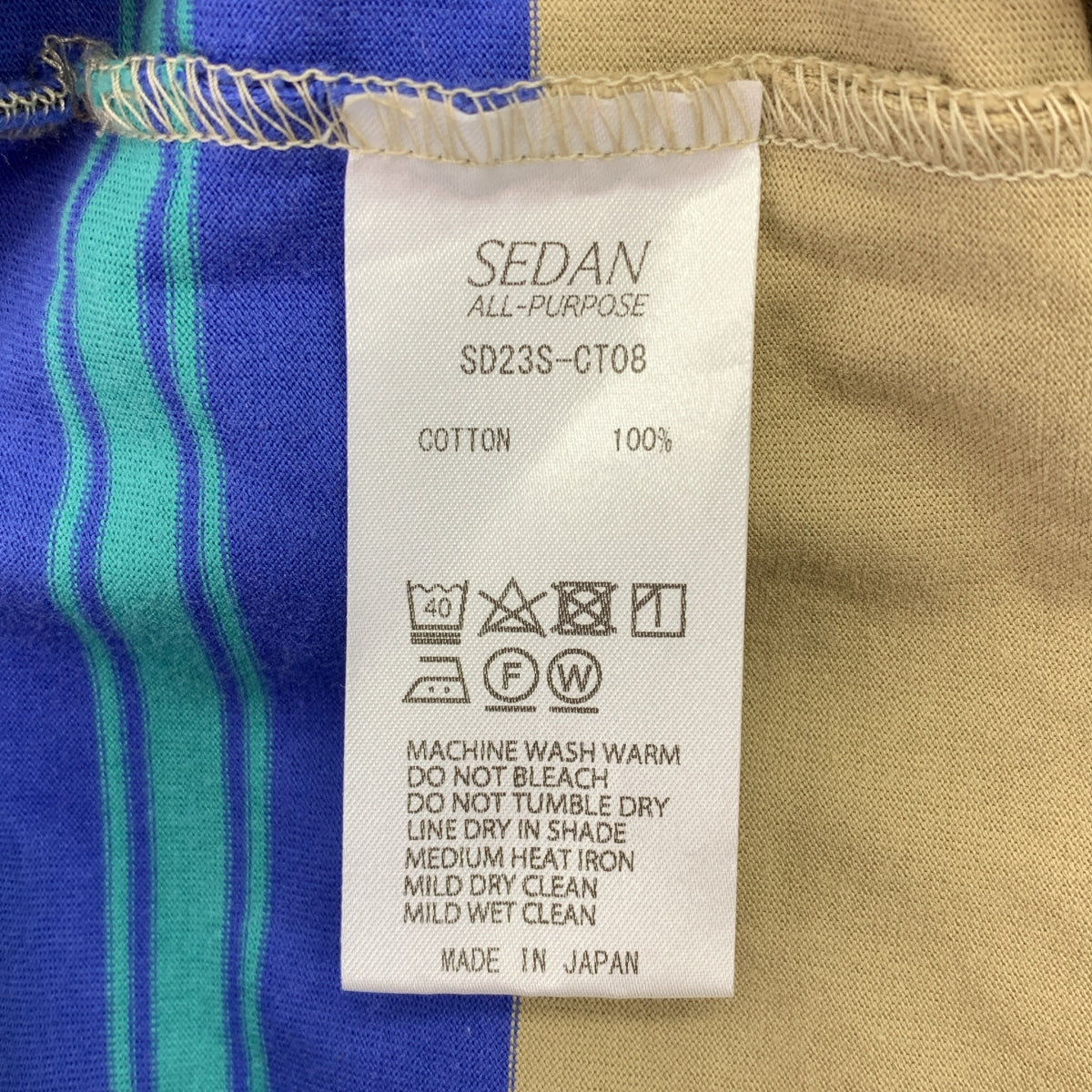 SEDAN ALL-PURPOSE / セダン オールパーパス | 2023SS | Wide Striped S/S Big Tee / オーバーシルエット クルーネック Tシャツ カットソー | L |