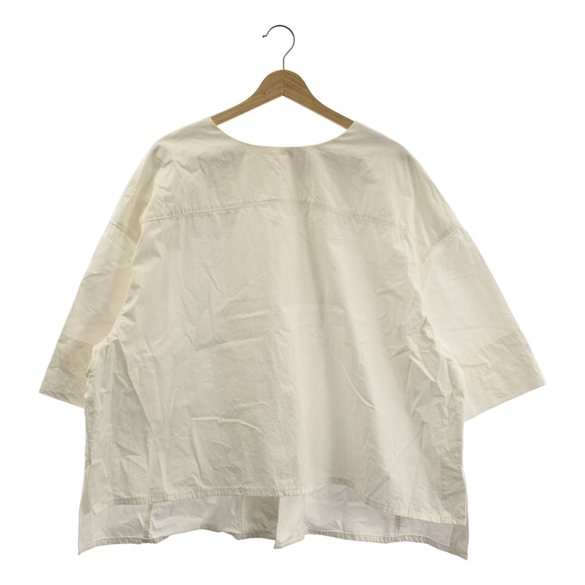 HAKUJI / ハクジ | コットン バックオープン ブラウス シャツ |