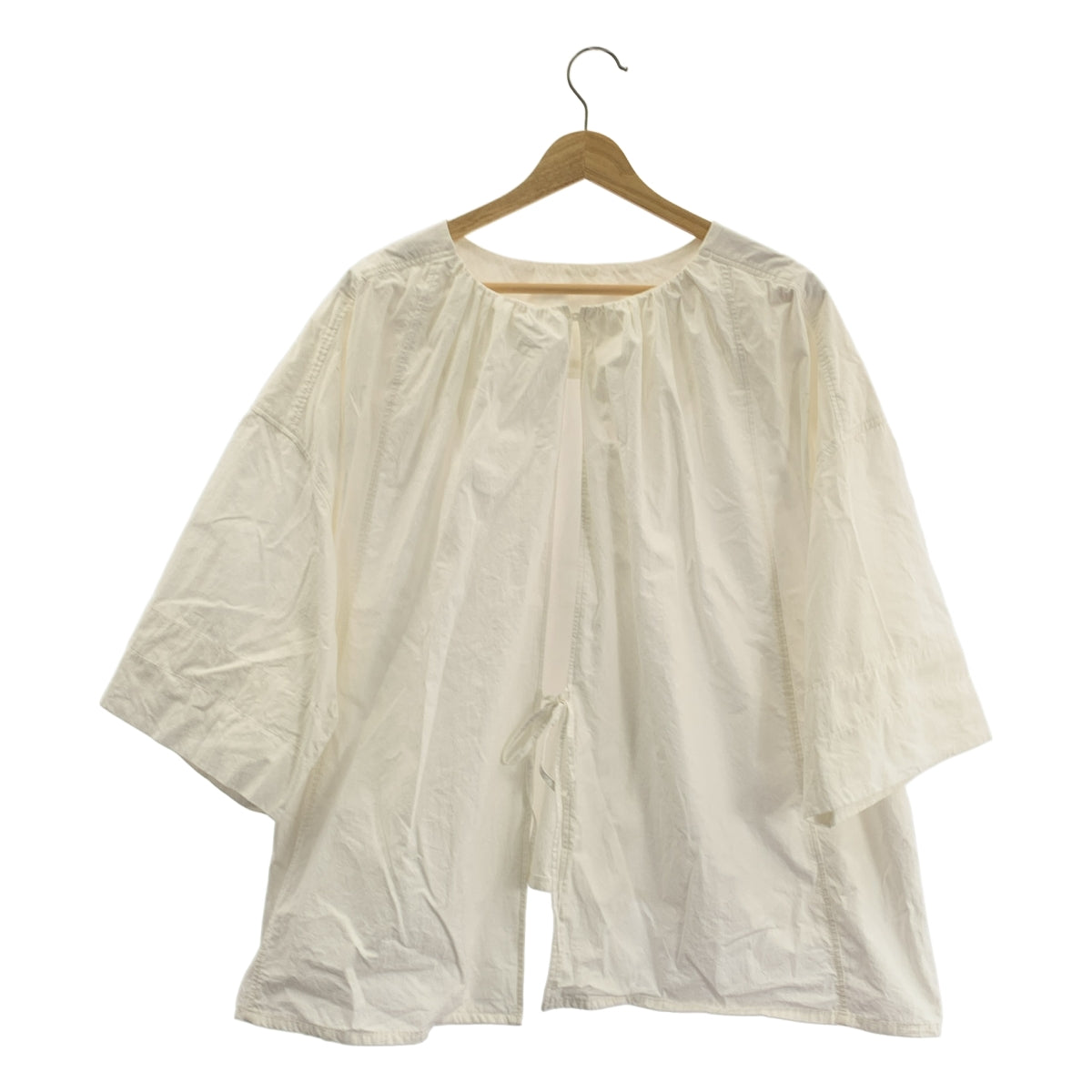 HAKUJI / ハクジ | コットン バックオープン ブラウス シャツ |