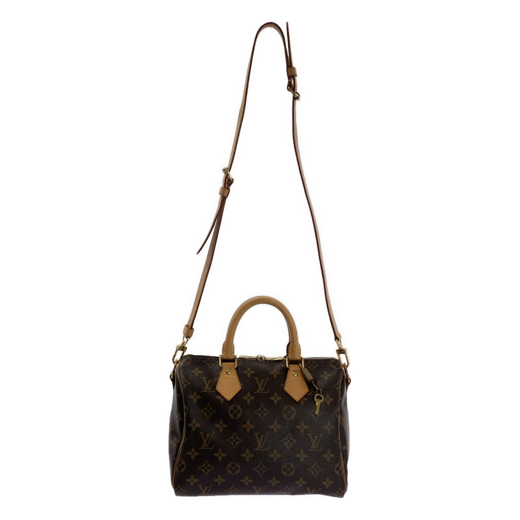 【美品】  Louis Vuitton / ルイヴィトン | M41113 / スピーディ・バンドリエール 25 モノグラム / 2way ショルダー付き レザー ボストンバッグ | ブラウン | レディース