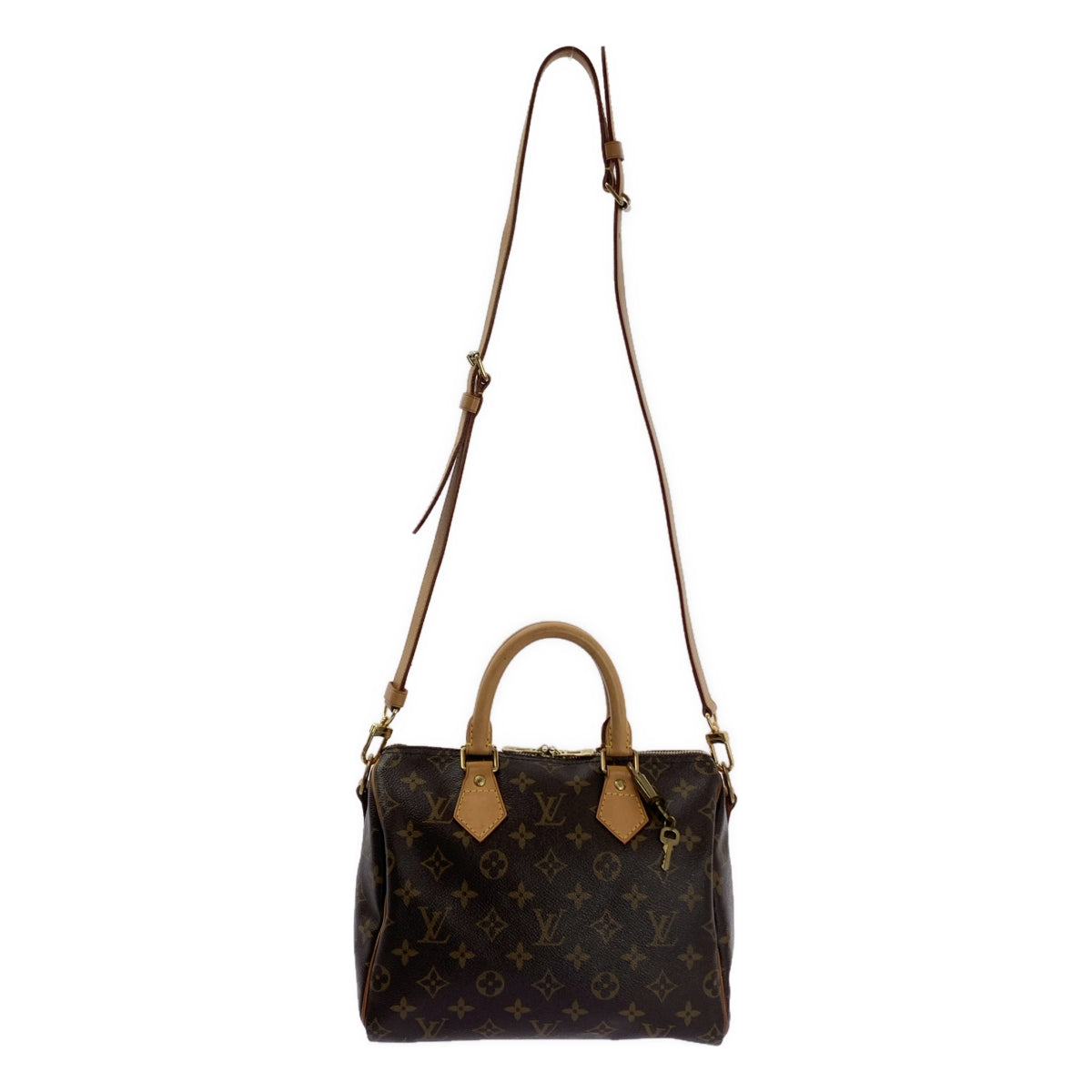【美品】  Louis Vuitton / ルイヴィトン | M41113 / スピーディ・バンドリエール 25 モノグラム / 2way ショルダー付き レザー ボストンバッグ | ブラウン | レディース