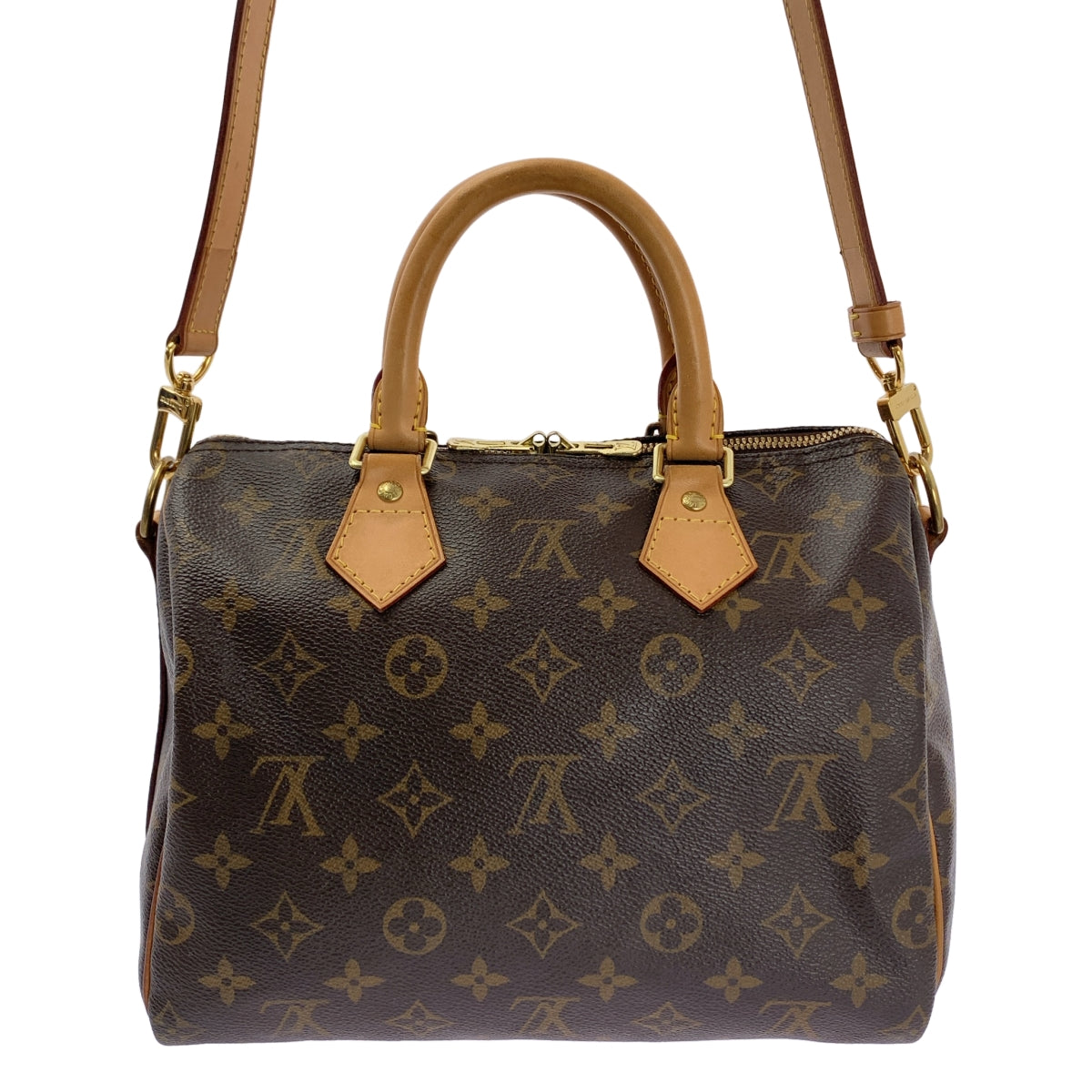 【美品】  Louis Vuitton / ルイヴィトン | M41113 / スピーディ・バンドリエール 25 モノグラム / 2way ショルダー付き レザー ボストンバッグ | ブラウン | レディース