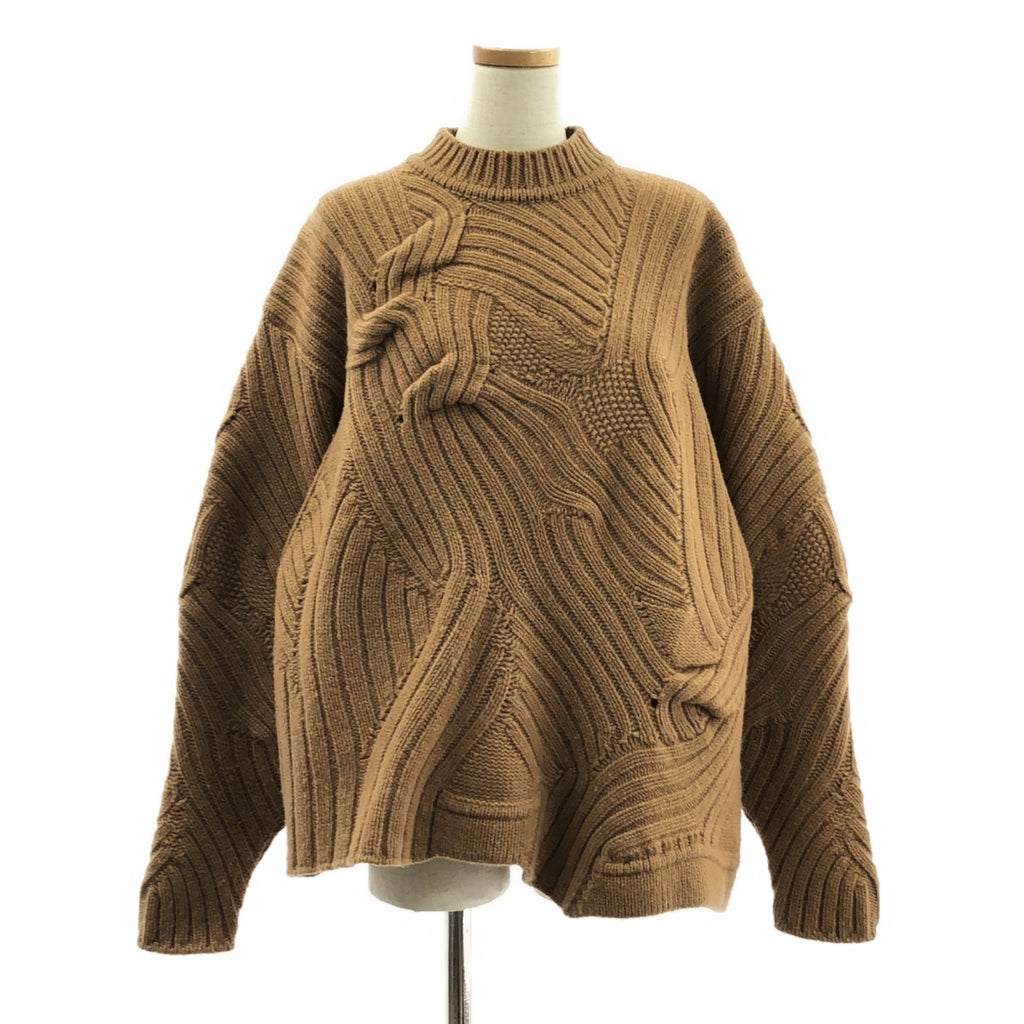 Mame Kurogouchi / マメクロゴウチ | 2023AW | Basket Motif Cable Stitch Knitted Pullover ケーブル プルオーバー ニット | 1 | レディース