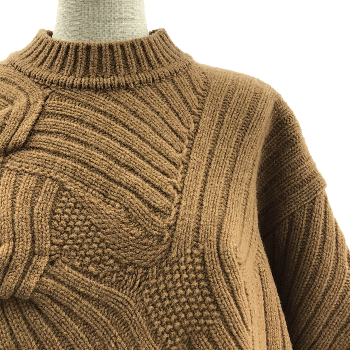 Mame Kurogouchi / マメクロゴウチ | 2023AW | Basket Motif Cable Stitch Knitted Pullover ケーブル プルオーバー ニット | 1 | レディース