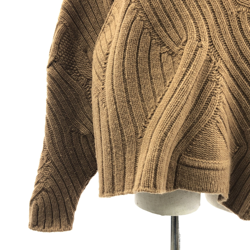 Mame Kurogouchi / マメクロゴウチ | 2023AW | Basket Motif Cable Stitch Knitted Pullover ケーブル プルオーバー ニット | 1 | レディース