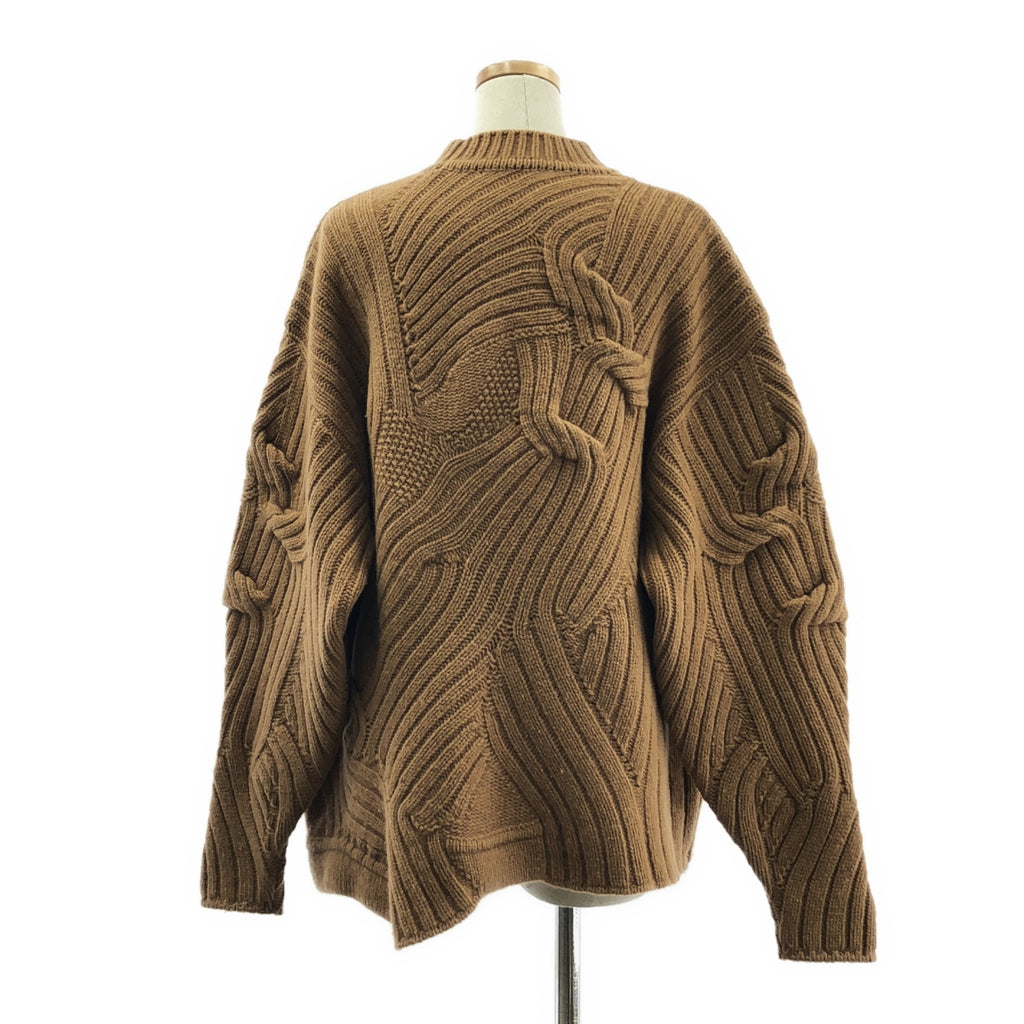 Mame Kurogouchi / マメクロゴウチ | 2023AW | Basket Motif Cable Stitch Knitted Pullover ケーブル プルオーバー ニット | 1 | レディース