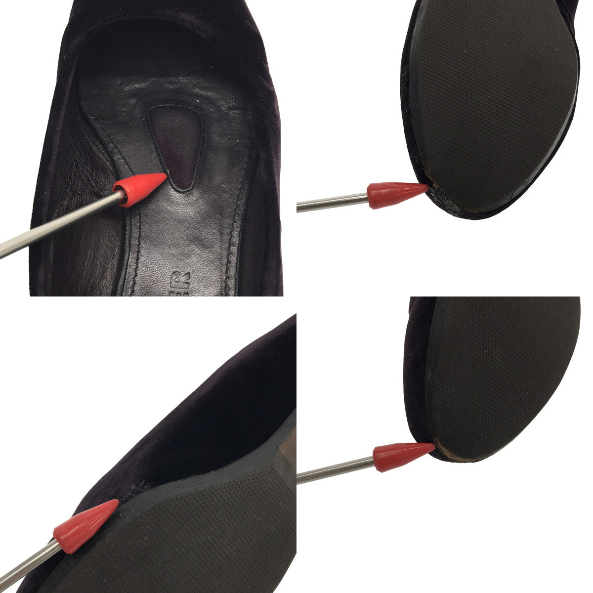 吉爾桑達 |天鵝絨平底鞋 | 35 1/2 |深紫色 |女性的