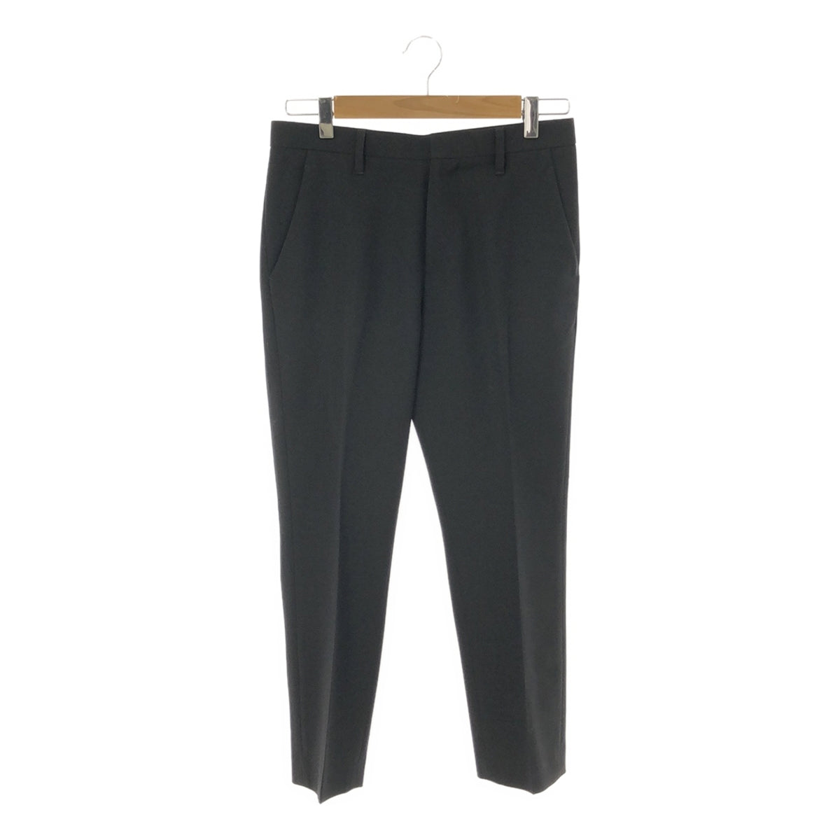 ENFOLD | Wool center press slacks | 36 | Black | Women's