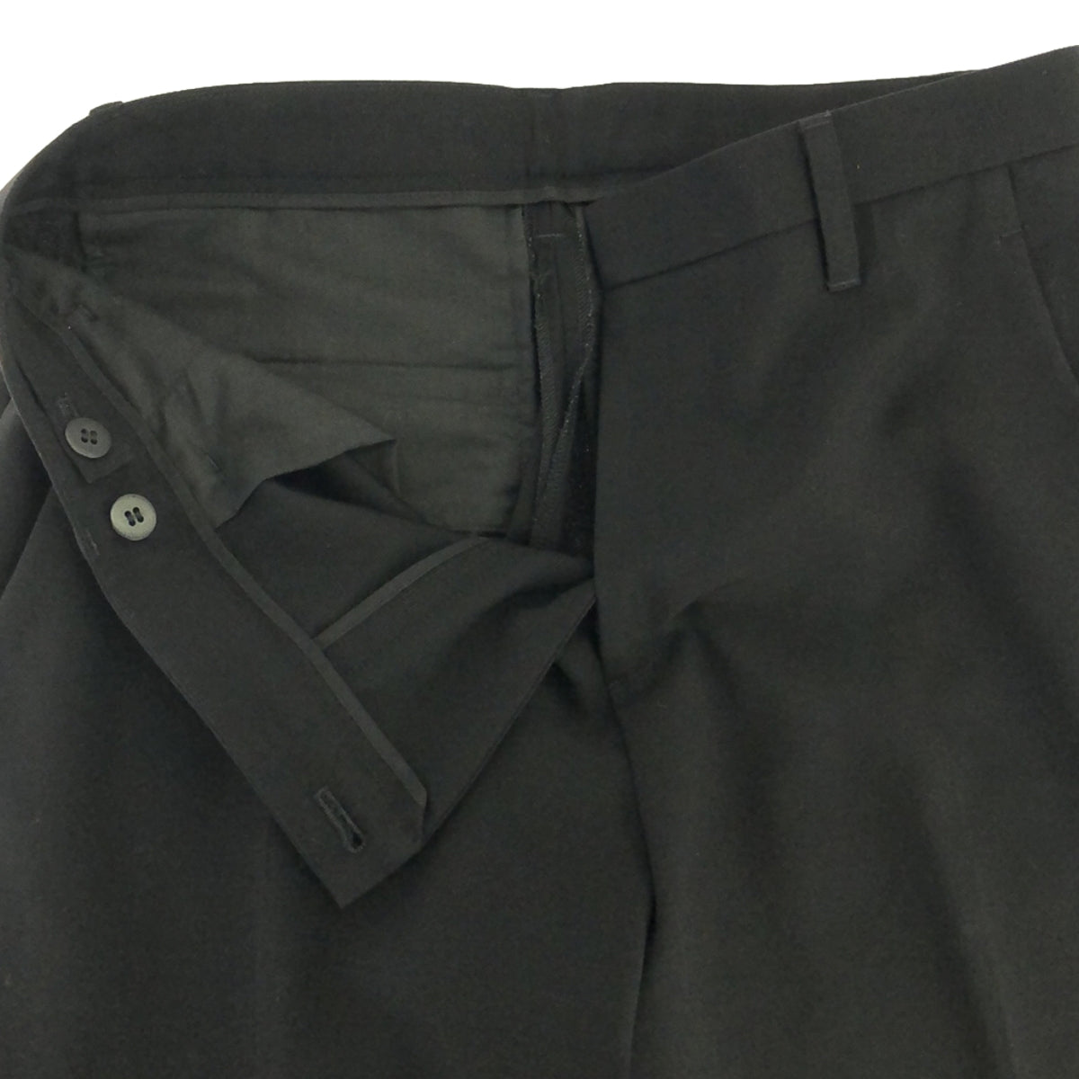 ENFOLD | Wool center press slacks | 36 | Black | Women's