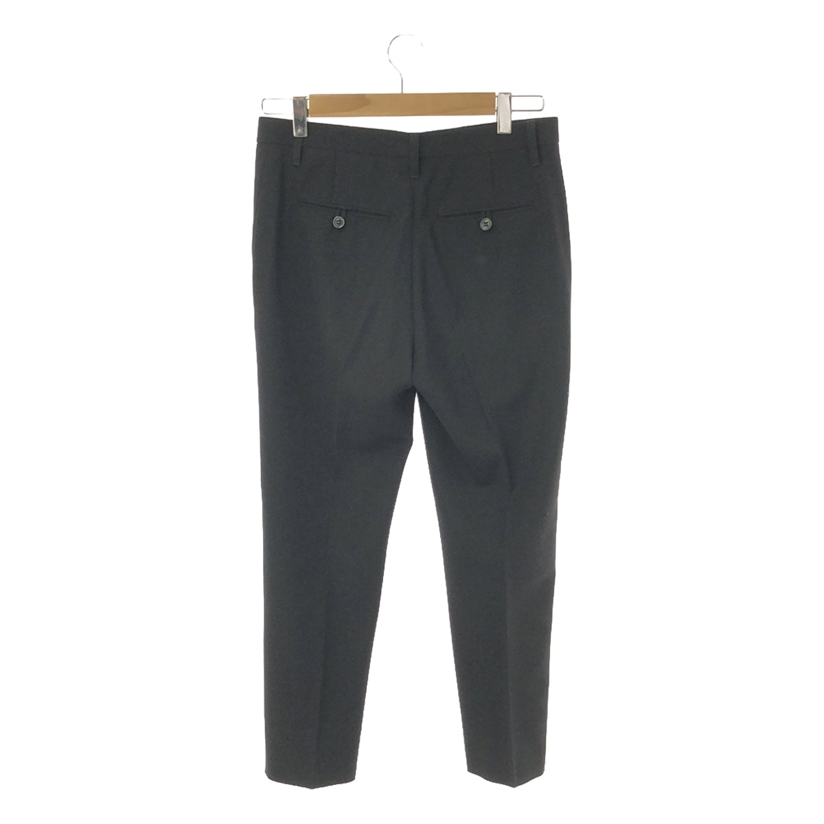 ENFOLD | Wool center press slacks | 36 | Black | Women's