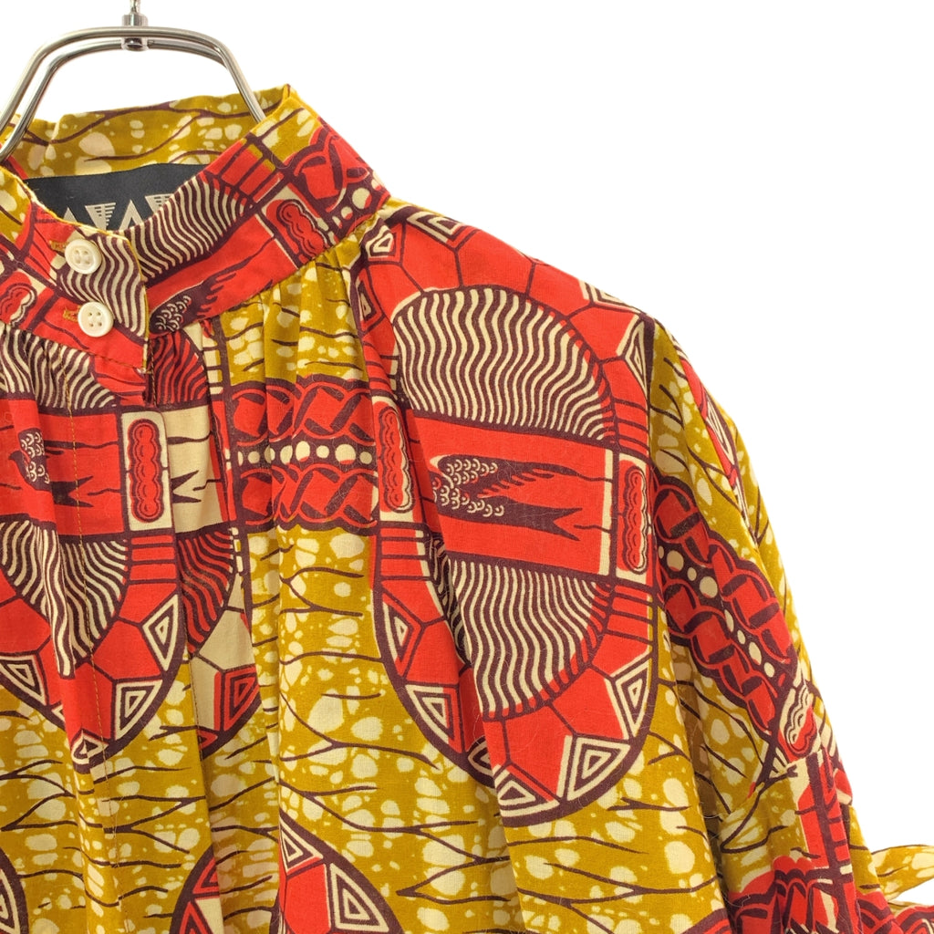 AYAYA | 棉質非洲印花高領襯衫 | 尺寸 38 | 女款