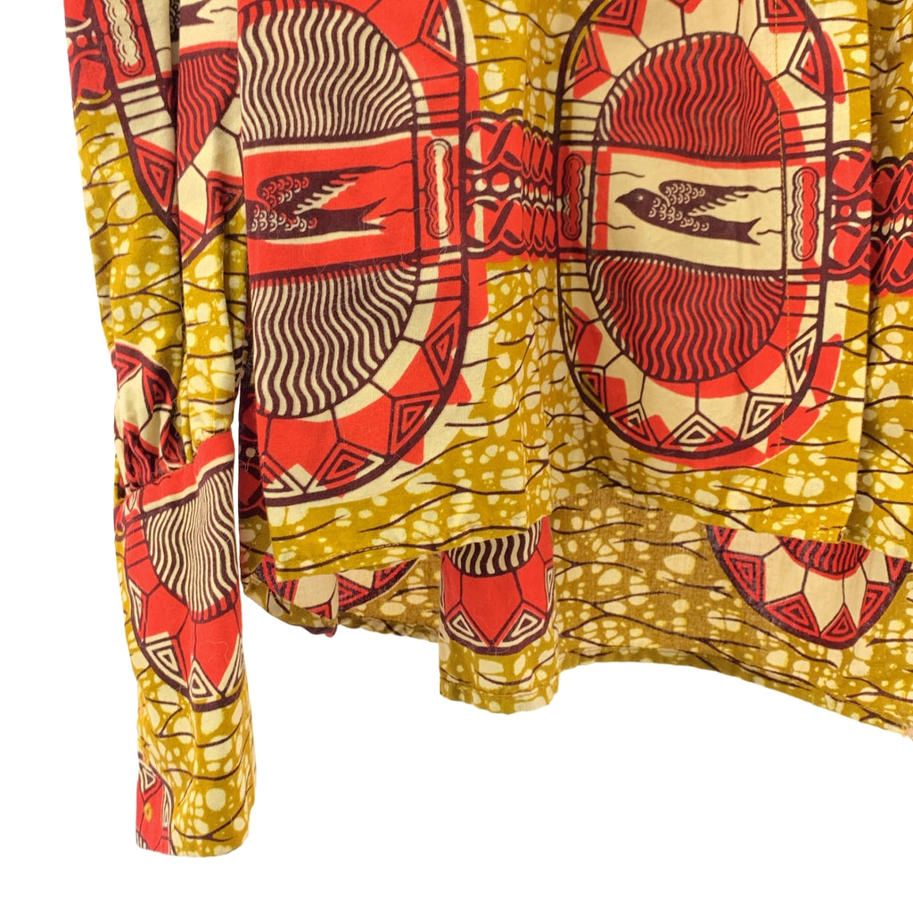 AYAYA | 棉質非洲印花高領襯衫 | 尺寸 38 | 女款