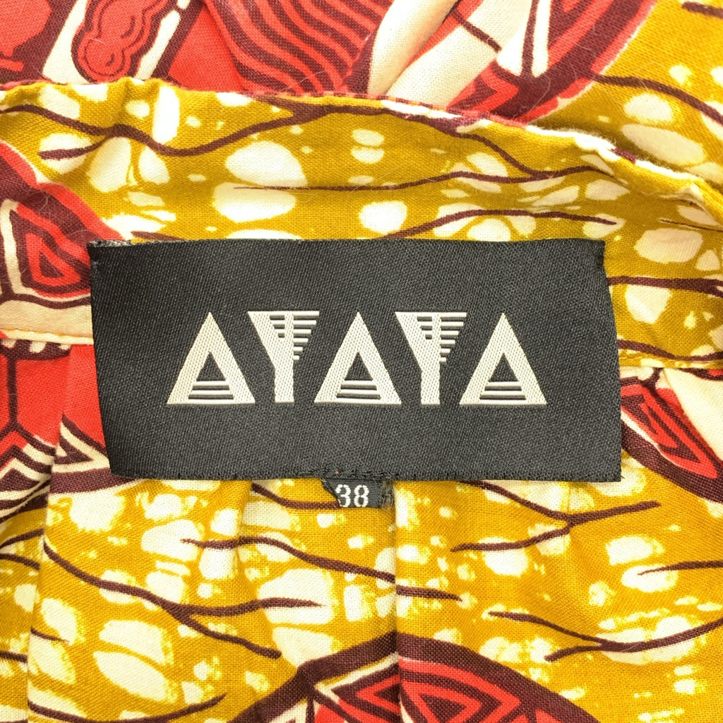 AYAYA | 棉質非洲印花高領襯衫 | 尺寸 38 | 女款