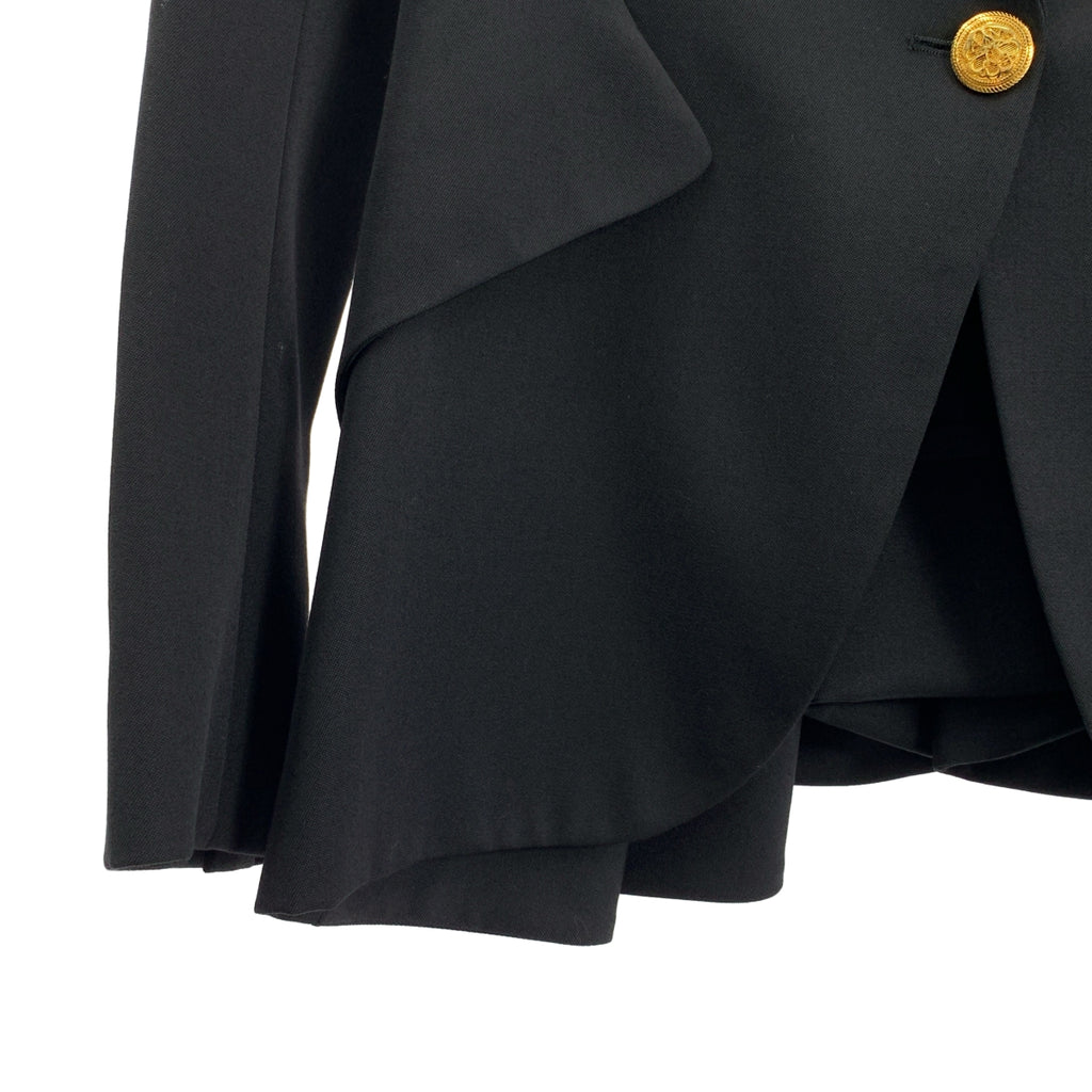 ALEXANDER MCQUEEN / アレキサンダーマックイーン | ウール 金ボタン ピークドラペル ジャケット | 42 | レディース