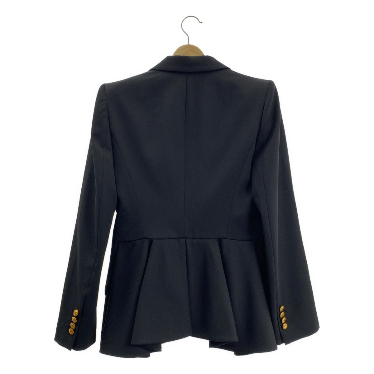 ALEXANDER MCQUEEN / アレキサンダーマックイーン | ウール 金ボタン ピークドラペル ジャケット | 42 | レディース